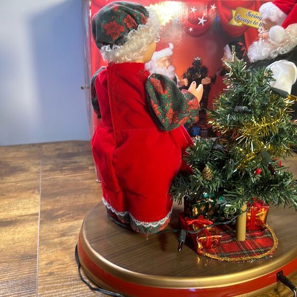1998 Gemmy Dancing Claus Couple Animated Dancing Singing Santa & Mrs Claus WORKS - Picture 8 of 12